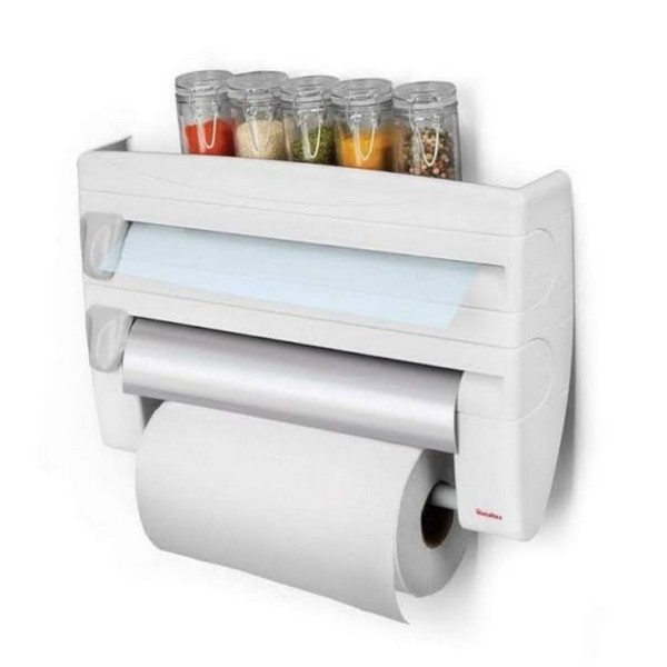Metaltex Roll 4 In 1 Kitchen Roll Holder Dispenser