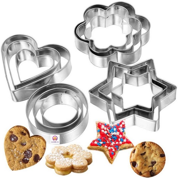 Cookies Cutter Shapes Set Of ( 12 Pieces )