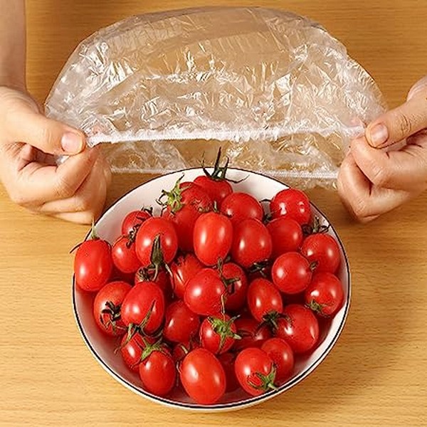 100pcs Disposable Food Cover Plastic Wrap